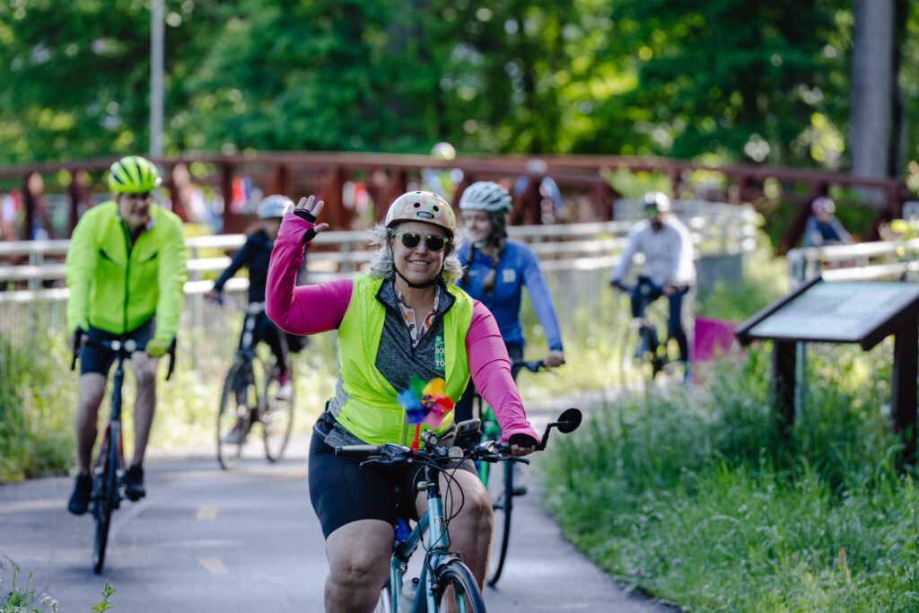 Tysons Blooms During Pedal with Petals Family Bike Ride