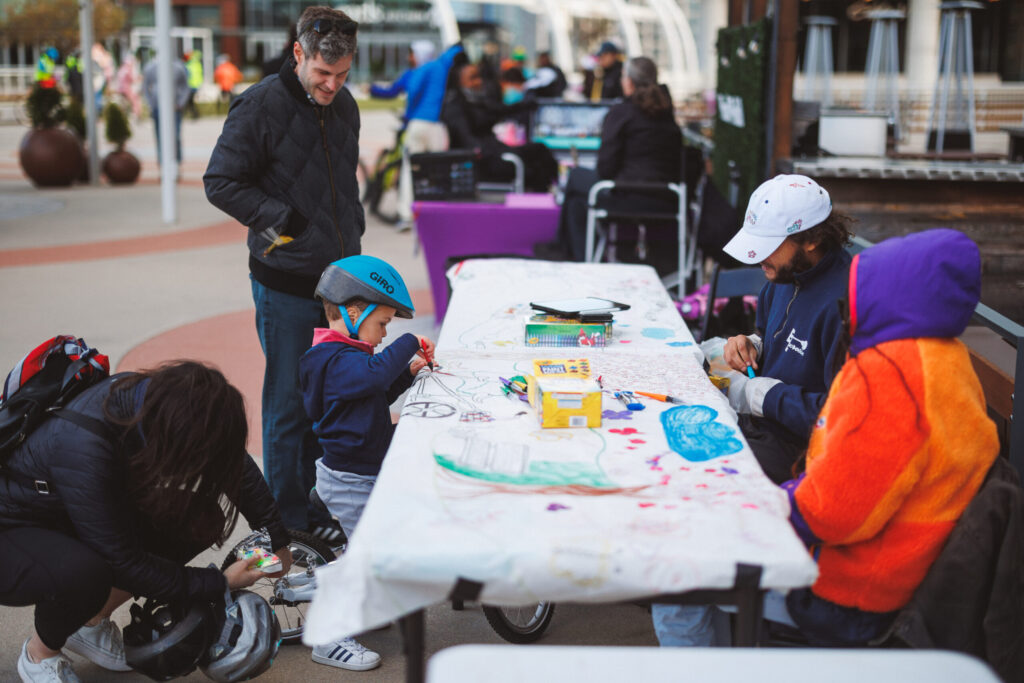 Tysons Blooms During the Tysons Community Alliance’s Pedal with Petals Family Bike Ride