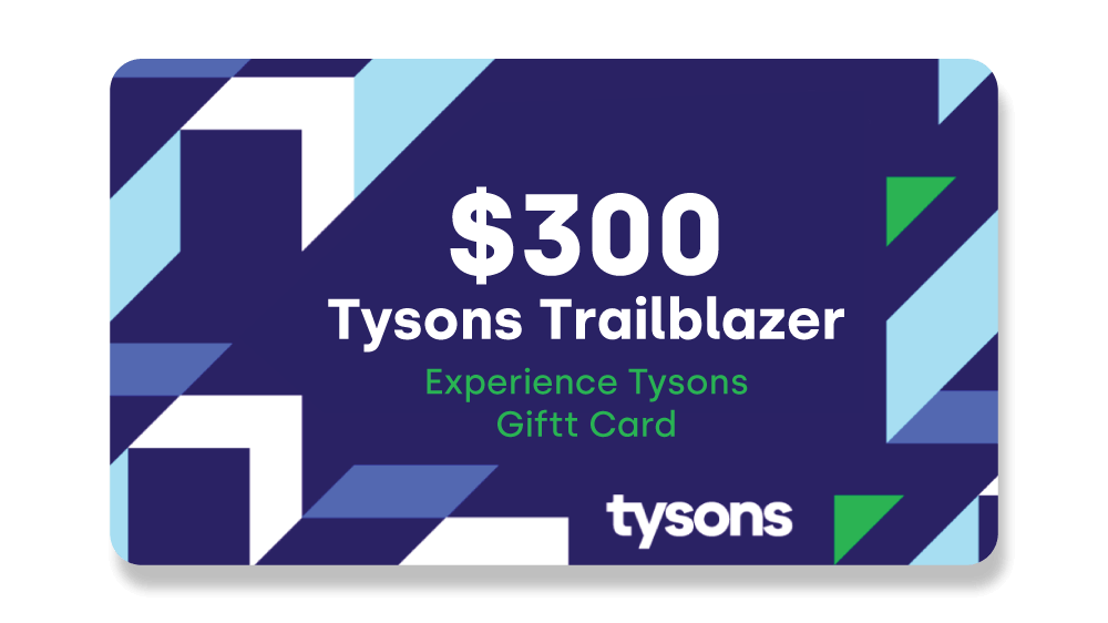 $300 gift card and Tysons Trailblazer distinction