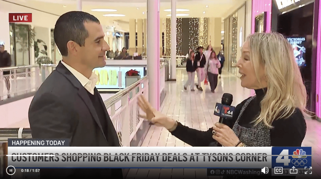 NBC4: ‘Like my Super Bowl’: Black Friday shopping underway at Tysons Corner Center